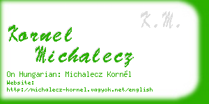 kornel michalecz business card